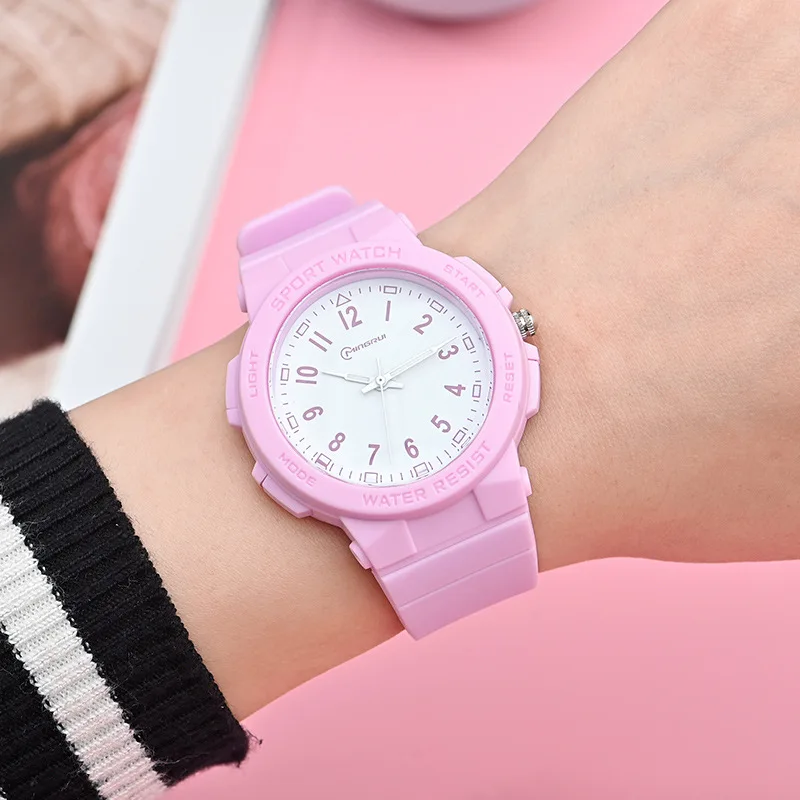 Jam Tangan Quartz CQ512 Model Terbaru untuk Pelajar, Multifungsi dengan Lampu Malam, Tahan Air, dan Desain Sporty untuk Anak-Anak