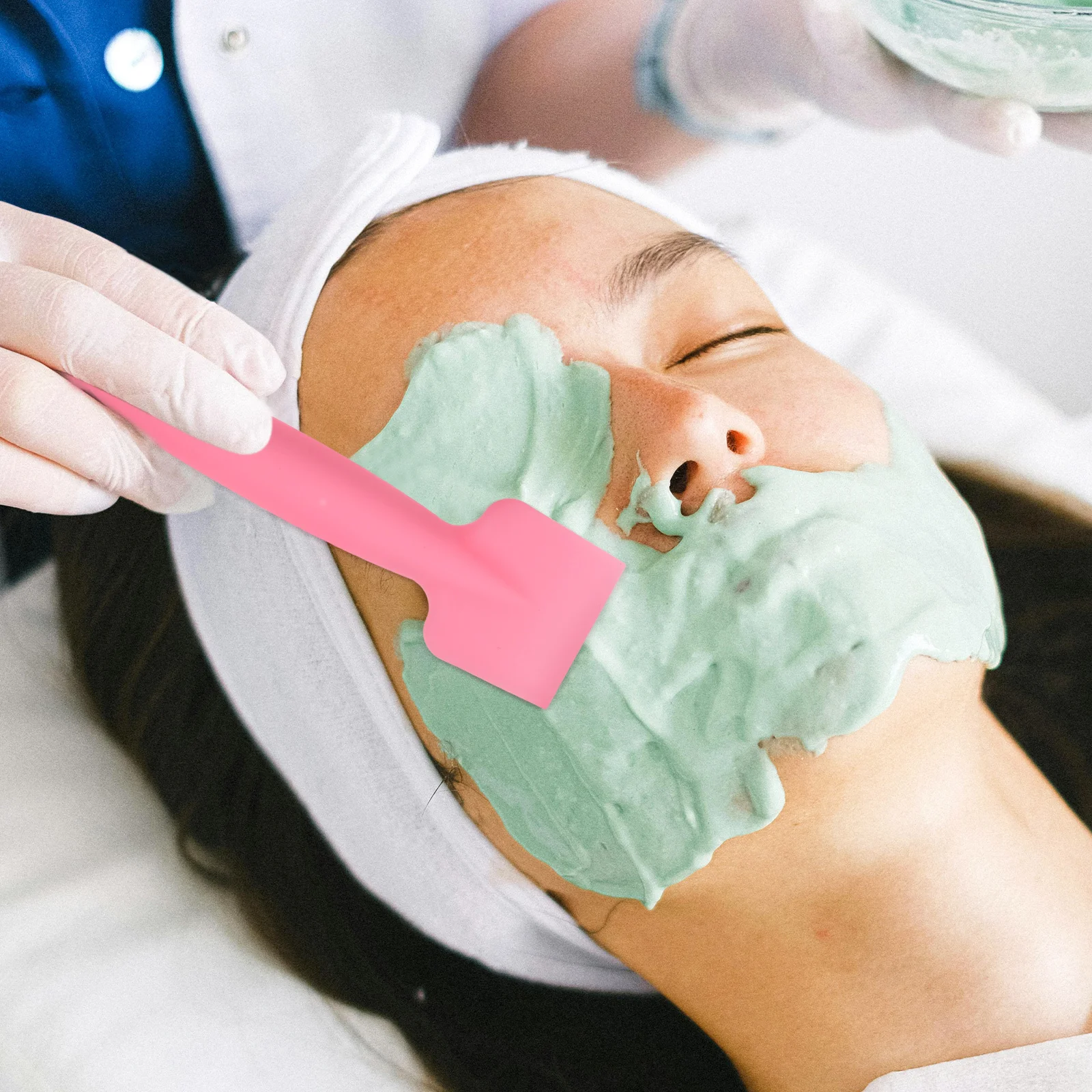 Espátula de maquillaje de silicona, superficie lisa para mezclar bases, crema facial, herramienta de lápiz labial, Ideal para salón de uñas y belleza, 3 uds.