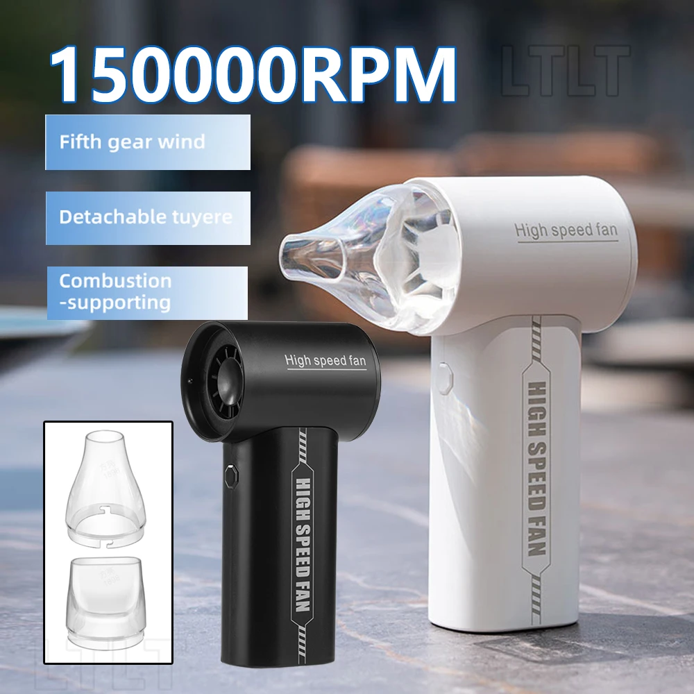 

Mini Turbo Jet Fan 150000 RPM Brushless Motor Turbo Violent Fan 52m/s Handheld Duct Fan Turbo Jet Blower Air Duster Blower Tools
