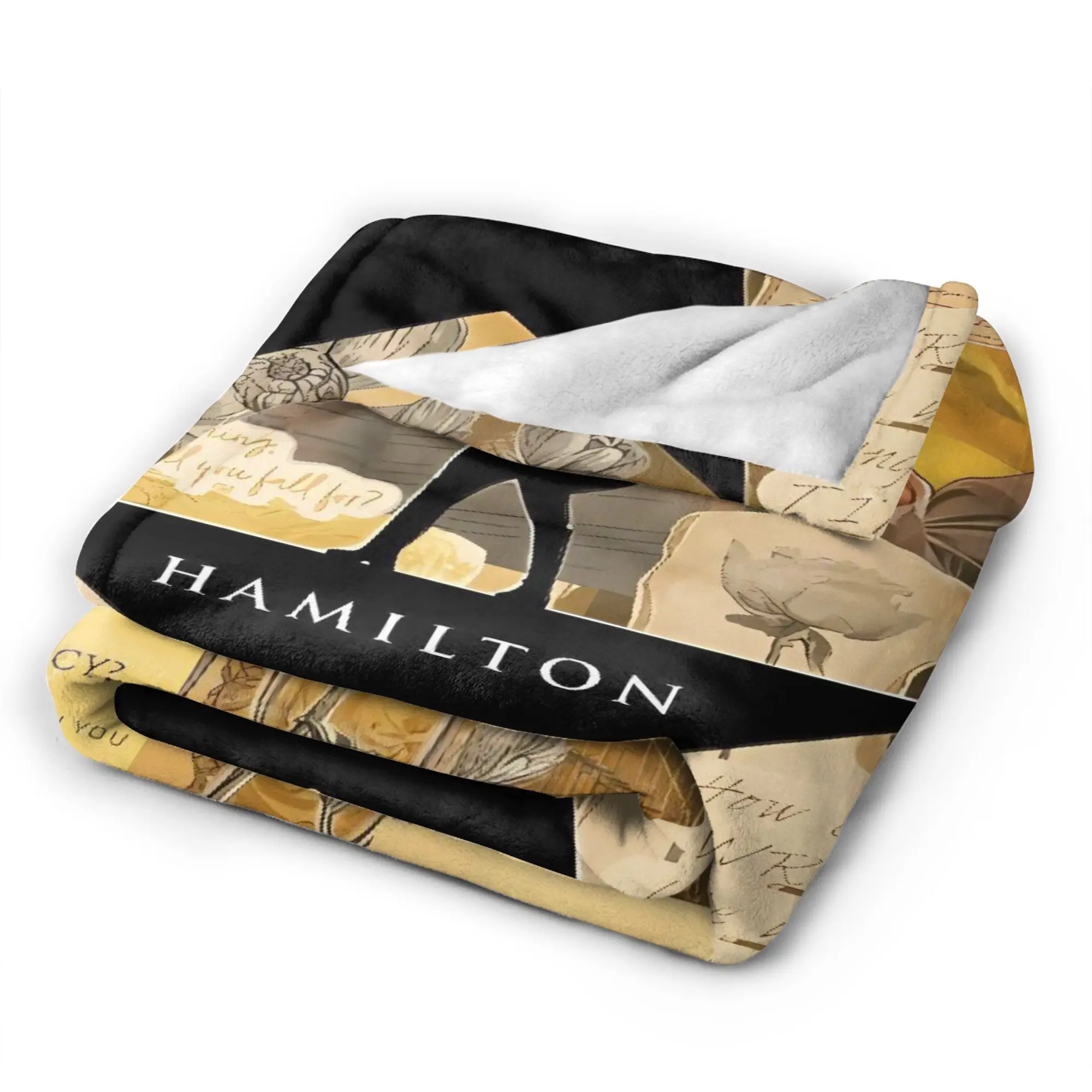 Hamiltons the Musical Flannel Blanket Winter  Soft Bedding Throws for Students Living Room Aesthetic Bedspread Sofa Bed Cover