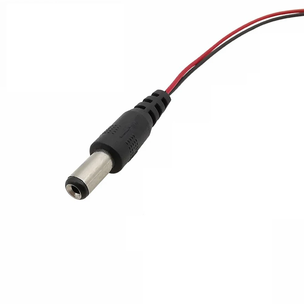 バッテリーバックル電源ケーブルプラグクリップ,Tタイプコネクタ,プラスチックバッテリーバックル,長さ10cm, 5.5x2.1mm, 9v,5個