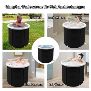 Inflatable pvc bubble bath bucket accessories, adult portable bathtub, spa ce bath challenge fittings, folding Ice therapy fittings, 80x75 cm 11 Main Sales Ice Bathtub for Athletes - №10