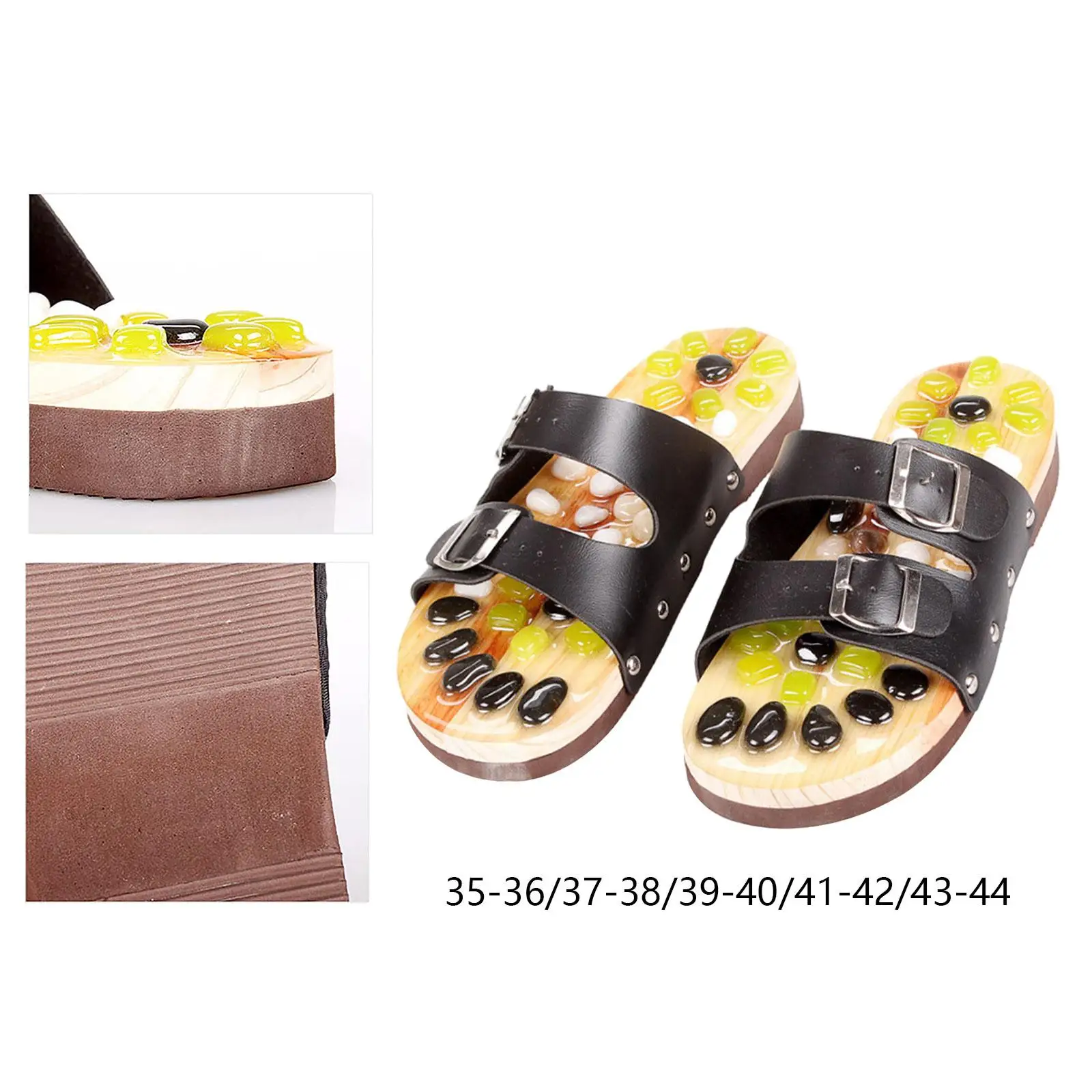 Pantoufles de Énergie des Pieds Noires Antidérapantes, Chaussures Décontractées d\'Niket d\'Extérieur, Sandales Confortables Réglables, Cadeaux pour