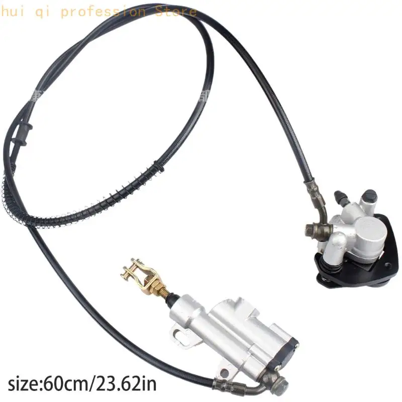 Hinterradbremsbaugruppe mit hydraulischer Bremspumpe, Schlauch und Bremssattel, Fußbremsen-Ersatzteil für 50-110CC-Reparatur – Detail 6