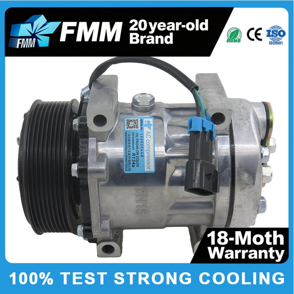 

A/C Compressor 12V 120MM for Truck 1500/3500 5.9L Model 7H15 1996-2002 Part# 4775 Air Conditioning