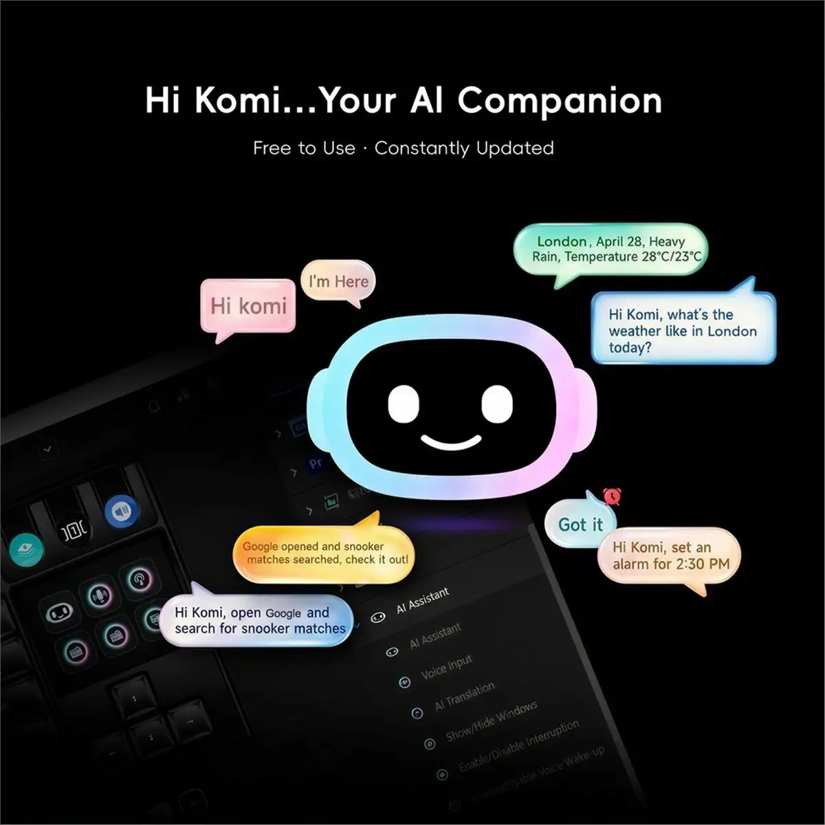 Customizable keys on the keyboard