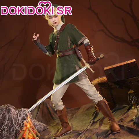 IN STOCK Linkk Cosplay Costume Game【S-3XL】 DokiDoki-SR Men Halloween Costume Linkk Cosplay Shoes Stone Props Plus Size