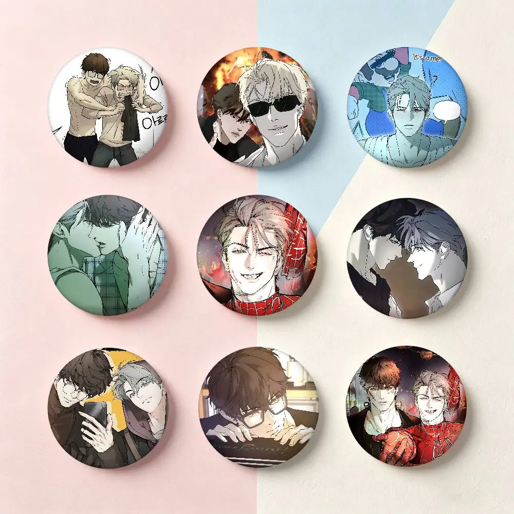 Cute Nerd Project BL Badges Badges Cartoon Round Brooches On Backpack Jacket Acrylic Button Pins Collection Gifts