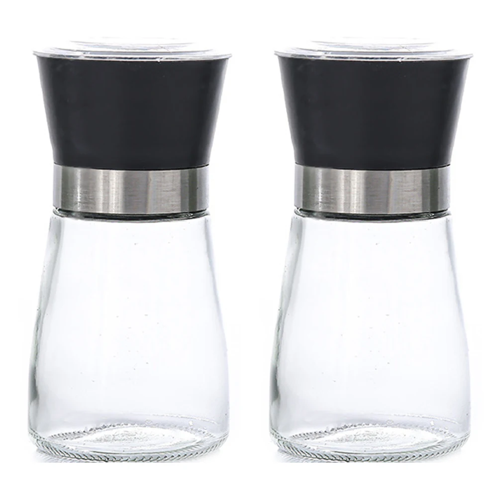 Versatile Stainless Steel Food Grinder: Manual Glass Pepper Mill For Home Use!