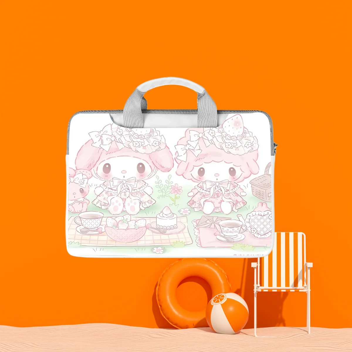 

Cartoon Hello Kitty Kuromi Laptop Bag Shoulder Handbag Briefcase Suitable for 12 13 14 15 16 Inch Macbook Air Pro HP Huawei Asus