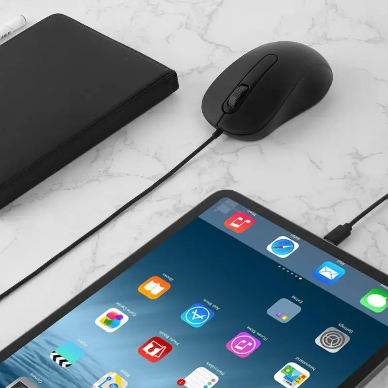 Chuột 918C Loại C, Chuột Chơi Game Có Dây USB C Tiện Dụng 3 Nút 1000DPI Cho PC Máy Tính Xách Tay Và Nhiều Thiết Bị Loại