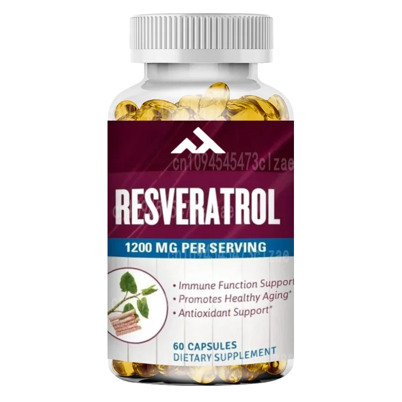 

Добавка Resveratrol 1200 мг — высокоэффективная питательная добавка Trans Resveratrol, 60 вегетарианских капсул