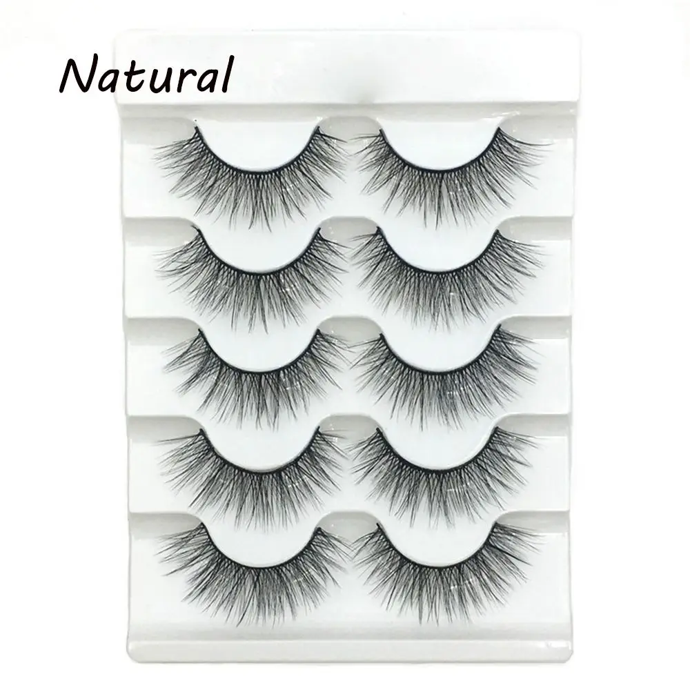 Woman's Fashion Fluffy Multilayers  Multi-styles Natural Long 3D Faux Mink Hair False Eyelashes Eye Lash Extension Criss-cross