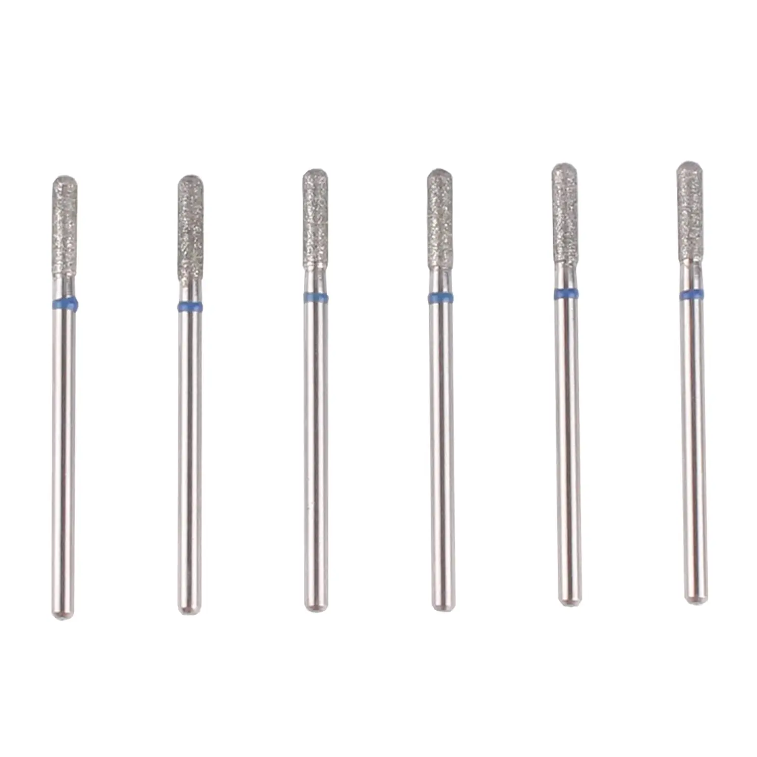 

6pcs Cylinder Cuticle Drill Bits Set, Round Top Russian Manicure Bits, 3/32 Shank Efile Bit Medium
