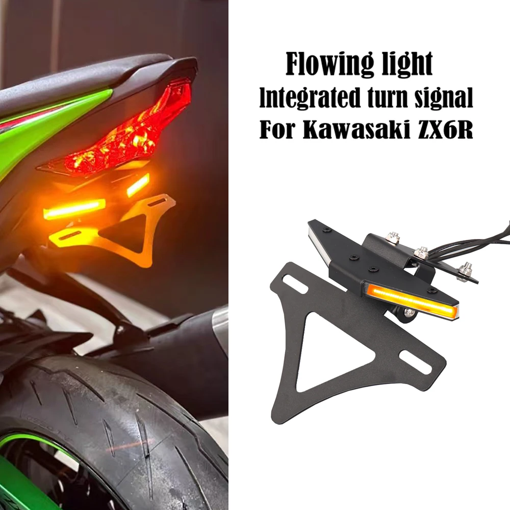 

ZX6R 2024 2025 License Plate Holder For KAWASAKI Ninja ZX-6R NINJA ZX 636 Motorcycle Tail Tidy Rear Fender Eliminator LED Light
