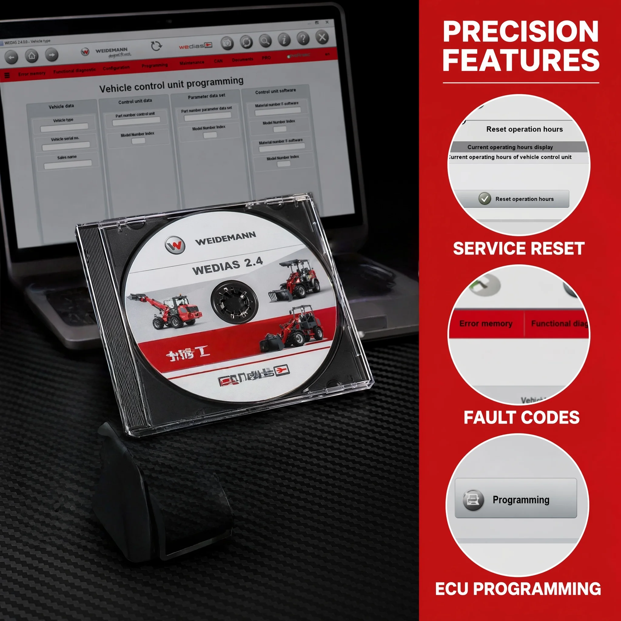 Logiciel AutoEPC WEIDEMANN DIAGNOSTIC WEDIAS 2.4 [2026] sur CD