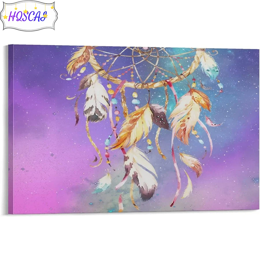 Dream catcher and colorful starry sky diamond embroidery Modern decor mosaic diamond painting full square/round drill,New gift,