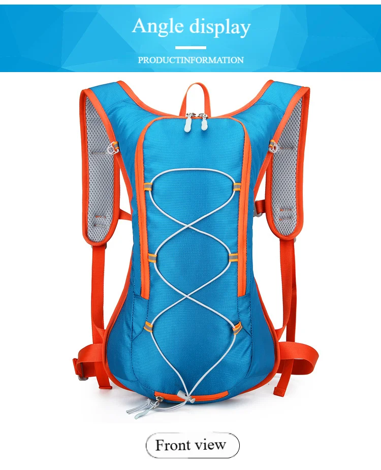 Wasserdichter Fahrradrucksack, mehrfarbig, große Kapazität, kompatibel mit Trinkblase, reflektierend, für Laufen und Wandern, leichter Rucksack – Detail 18
