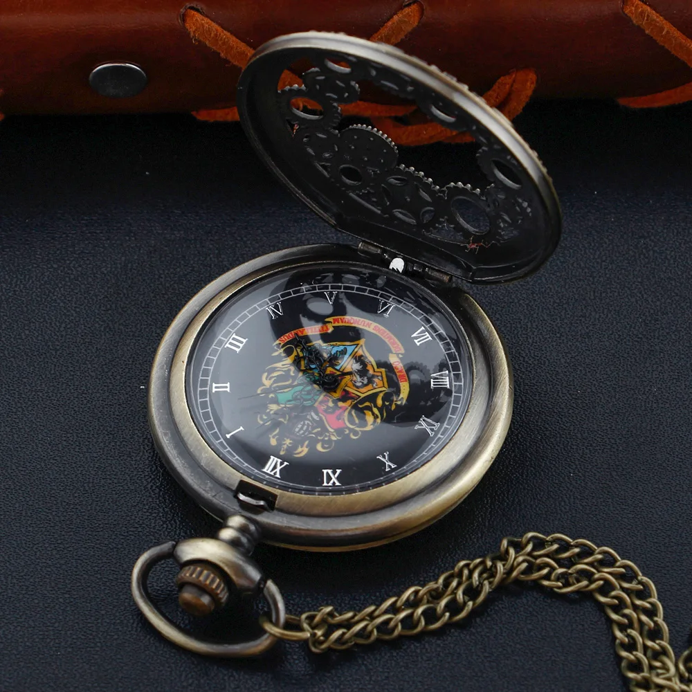 クラシックカレッジギアアカデミーバッジクォーツ懐中時計ローマンケースミニタイムネックレス時計メンズレディース学生シングルギフト