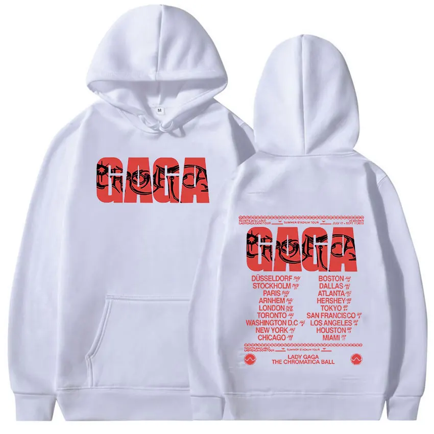 Lady Gaga The Chromatica Ball Tour 2024 Hoodie Men Women Vintage Gothic Pullover Sweatshirt Hip Hop Oversized Hooded Streetwear