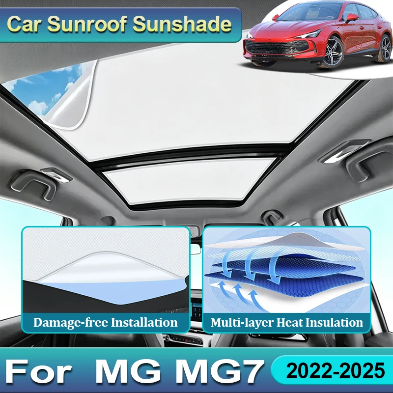 

2PCS For MG MG7 2022 2023 2024 2025 Car Sunshades Heat Insulation Sunroof Anti UV Vehicle Accessories Interior Sky Sunshade Roof
