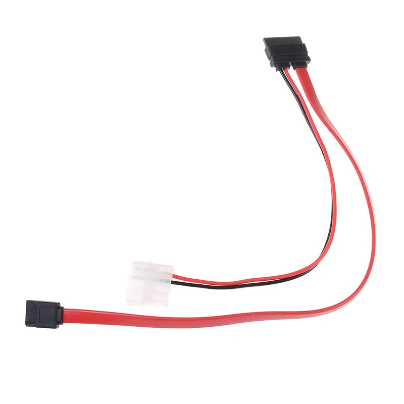 7+6 Pin slimline sata cable for slim latop SATA DVD+/-RW Drive power cord to PC