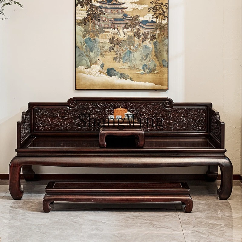 CL Arhat bed solid wood sofa combination three-piece classical living room dual-purpose Arhat collapse