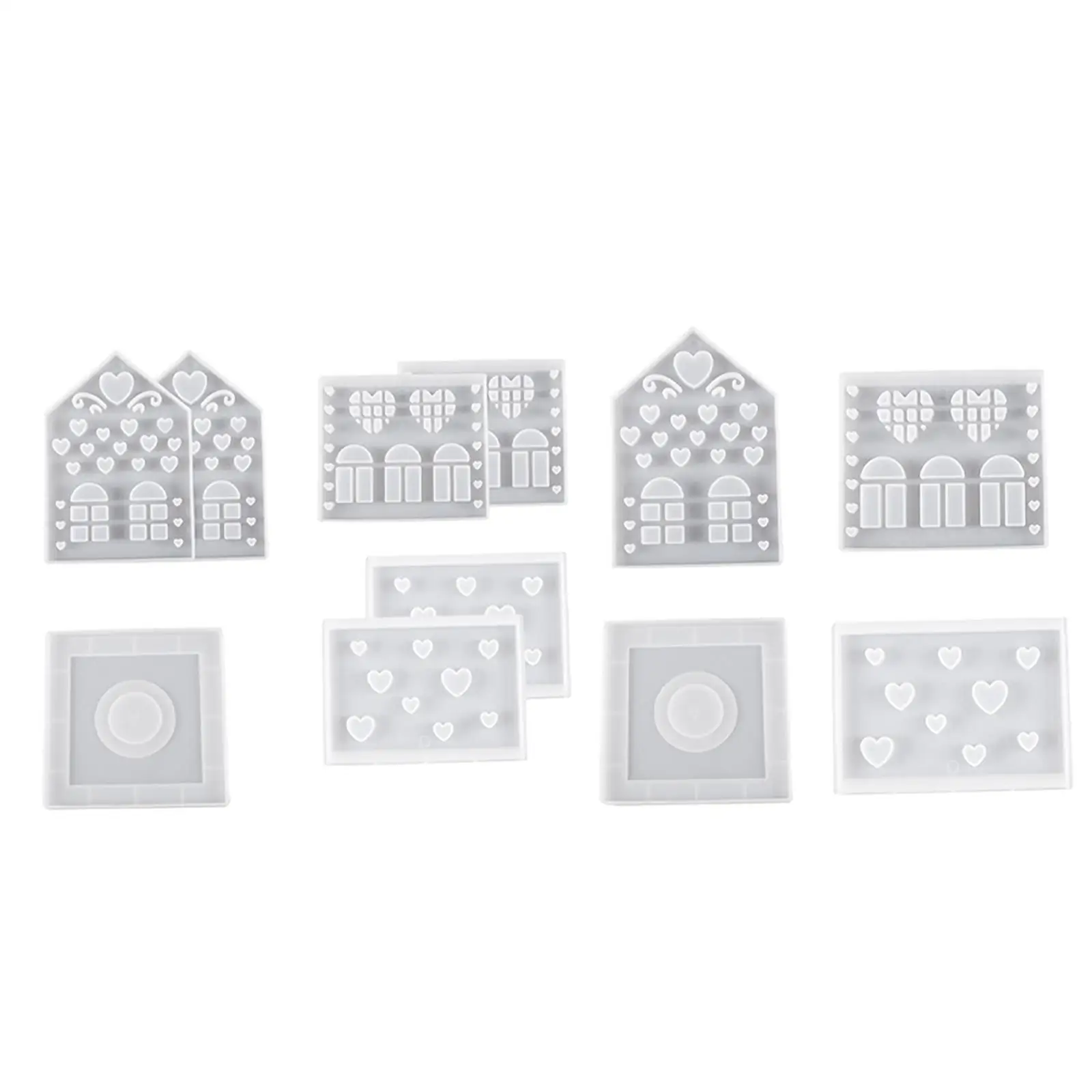 

House Shaped Silicone Mould 3D Non Stick Reusable Creative Lightweight Resin Casting Mould Ornament for Table Centerpiece Decor