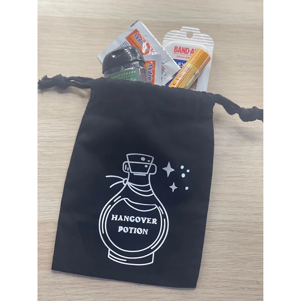 

5Pcs Bachelorette Emergency Kit Hangover Potion Party Candy Bag Small Bag Halloween Must Haves Bridal Shower Gothic Accessories