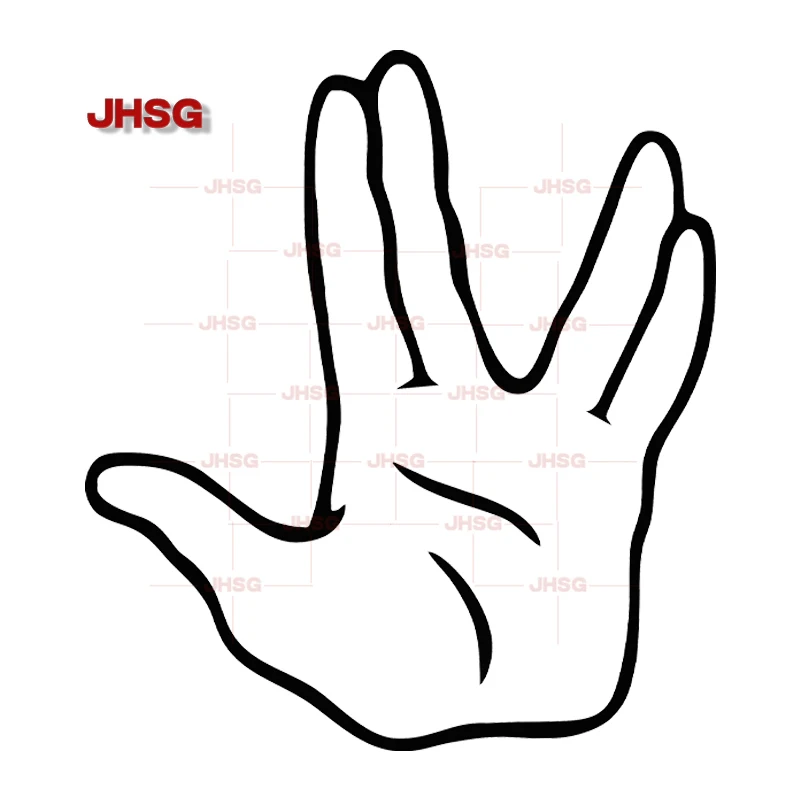 

Live Long and Prosper Hand Cranked Vinyl Stickers Star Trek Sci Fi-