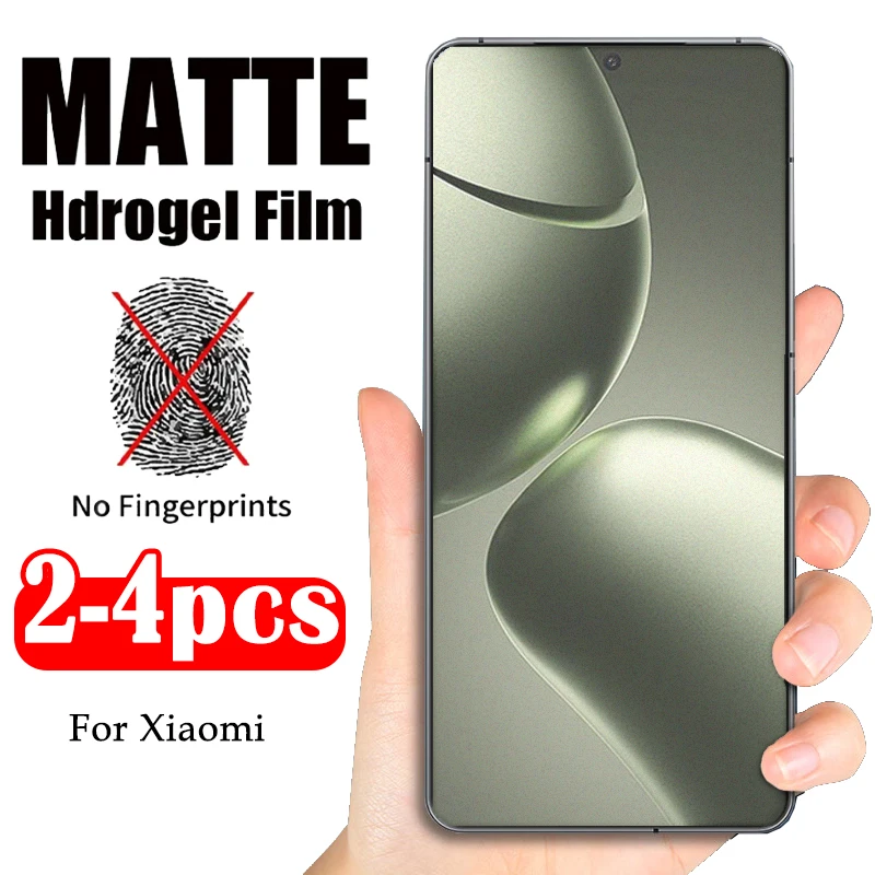 4-2 Pcs Matte Hydrogel Film For Xiaomi 15 14T 13T 12T Pro Anti-Glare Screen Protector For Xiaomi 14 13 12 11 10 Lite Youth Film