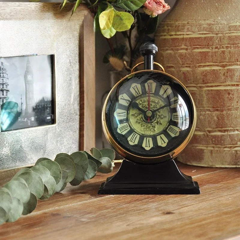 

Retro Table Clock Living Room Desk Clocks Decorative Luxury Tabletop Watch Aesthetic Silent Desktop Watches Table Decorations