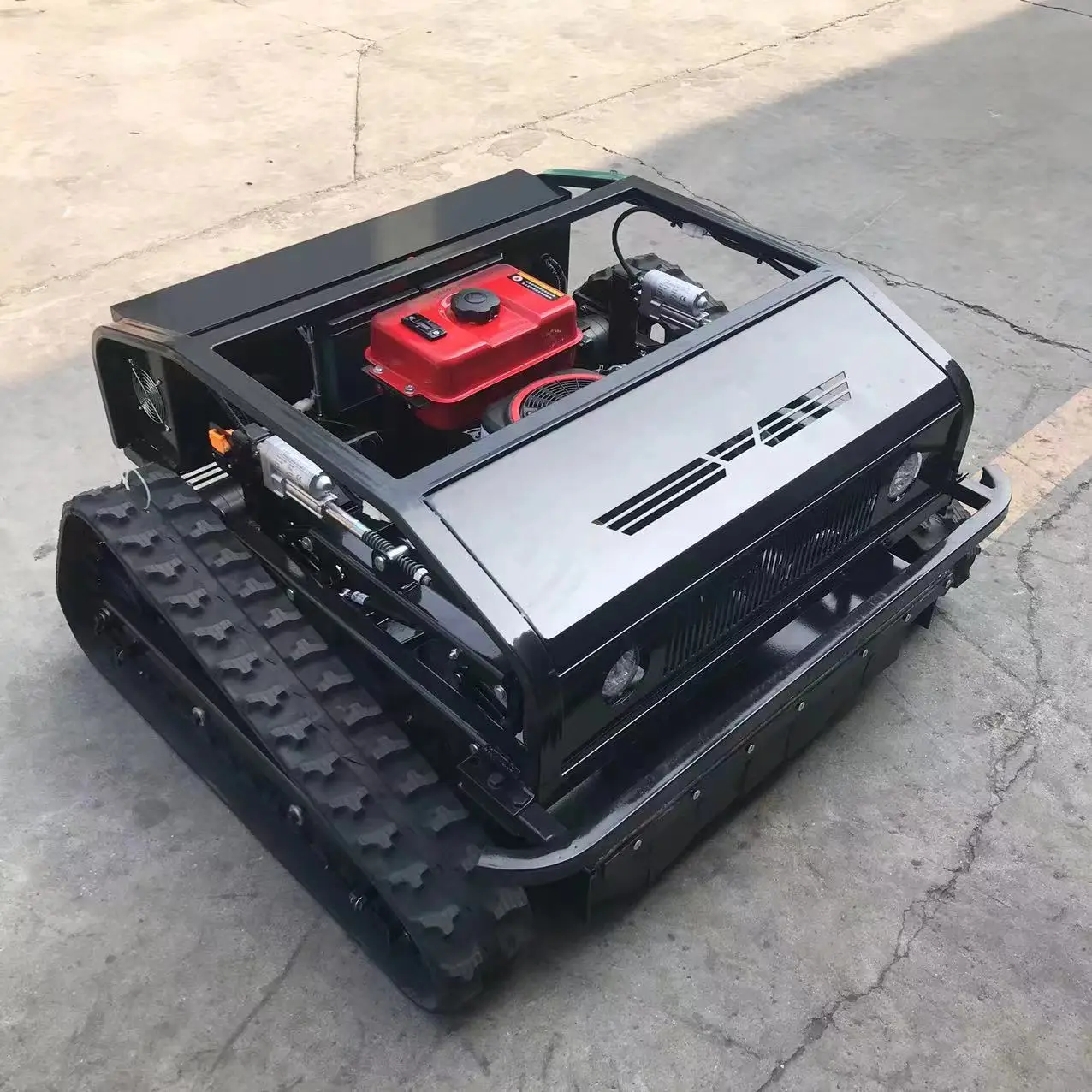 

Rubber Crawler Robot Gasoline Self Propelled Garden Remote Control Lawn Mower For Sale