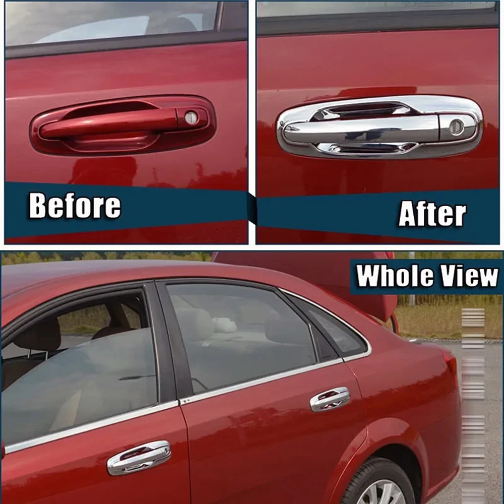 For Chevrolet chevy Daewoo Lacetti 2004-2009 ABS Chrome Side Door Handle Cover & Door Bowl Cover Car Styling 2005 2006 2007 2008