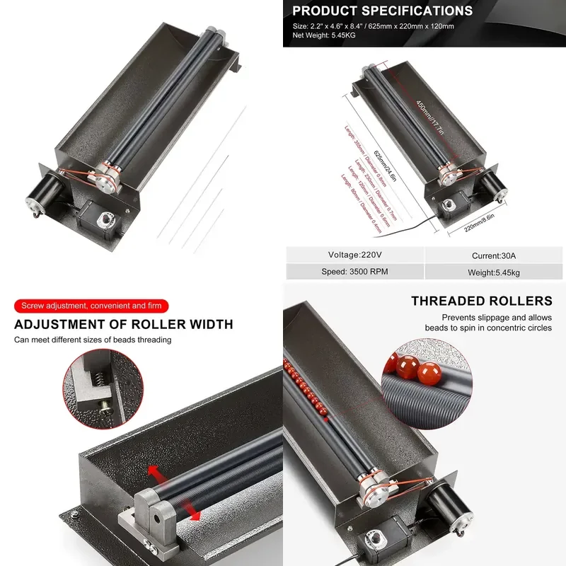 Variable-frequency Beading Machine Automatic Bead Stringing Machine Round Pearl Wooden Beads Threading Jewelry Tools &