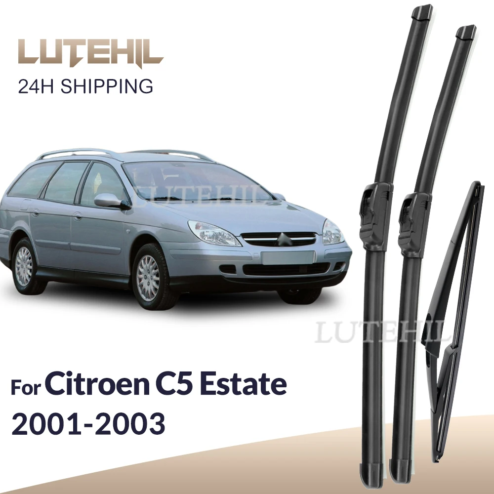 

For Citroen C5 Estate 2001-2003 2002 Wiper Front & Rear Wiper Blades Windshield Windscreen Window Brushes 26"+19"+12"