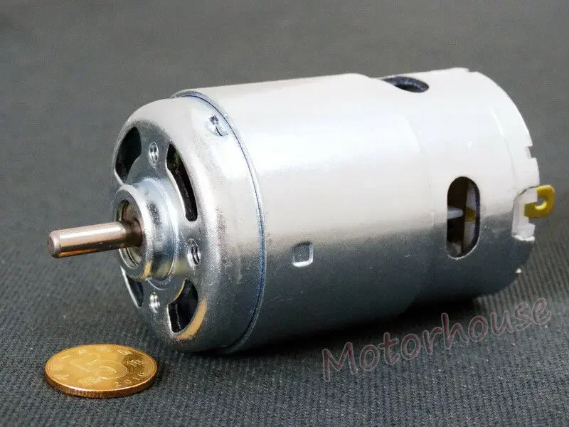 RS-775/795/895 Carbon Brush Motor DC 6V 12V 18V 24V High Speed High Power Large Torque with Ball Bearing Cooling Fan for Drill