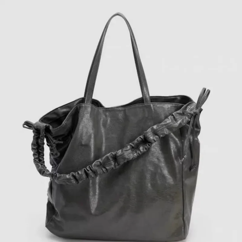 

Сумка-тоут большой емкости в стиле ретро, женская простая сумка на плечо, повседневная модная сумка для подмышек, осень-зима, новый стиль