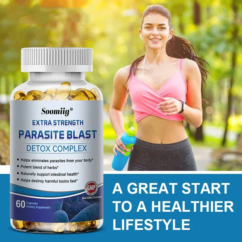 Capsules de bain Parasite Blast Complex, élimine les parasites internes, protège la santé immunitaire, élimine l'd'effets et soutient la santé intestinale