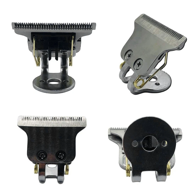 Top Deals 2X T-Shaped Hair Clipper Blade With Stand T9 Blade Trimmer Replacement Head Replacement Clipper Head Silver & Gold