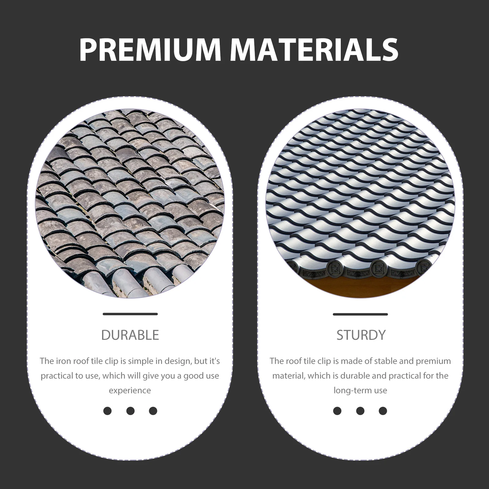 

20Pcs Nonskid Roof Clamps Strong Wearresistant Tile Clips Home Supplies Easy to Use and Store Roof Tile Clips Replacement