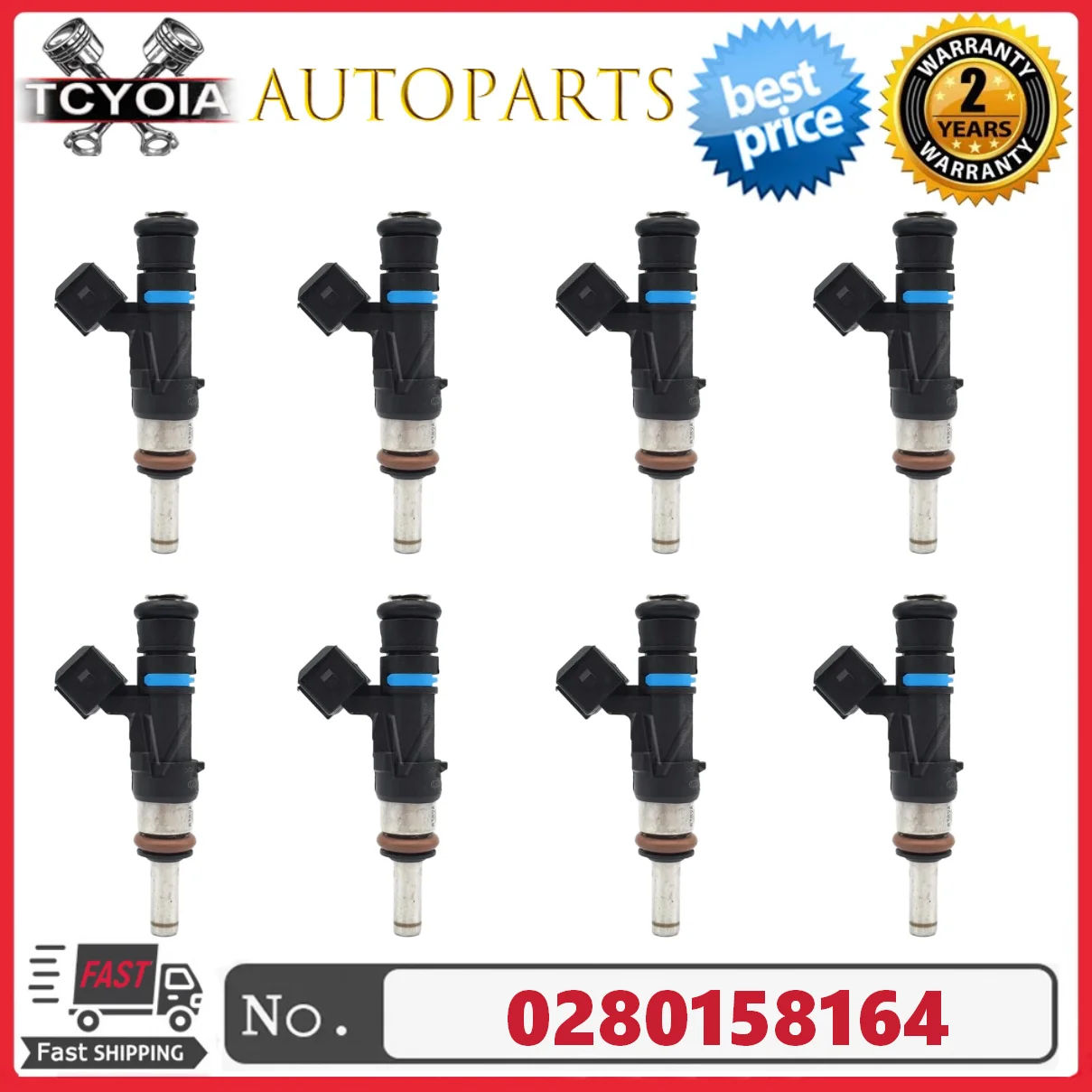 

PEIVSO 8pcs 0280158164 13647838440 FJ1037 Fuel Injector For BMW M3 2008-2013 4.0L
