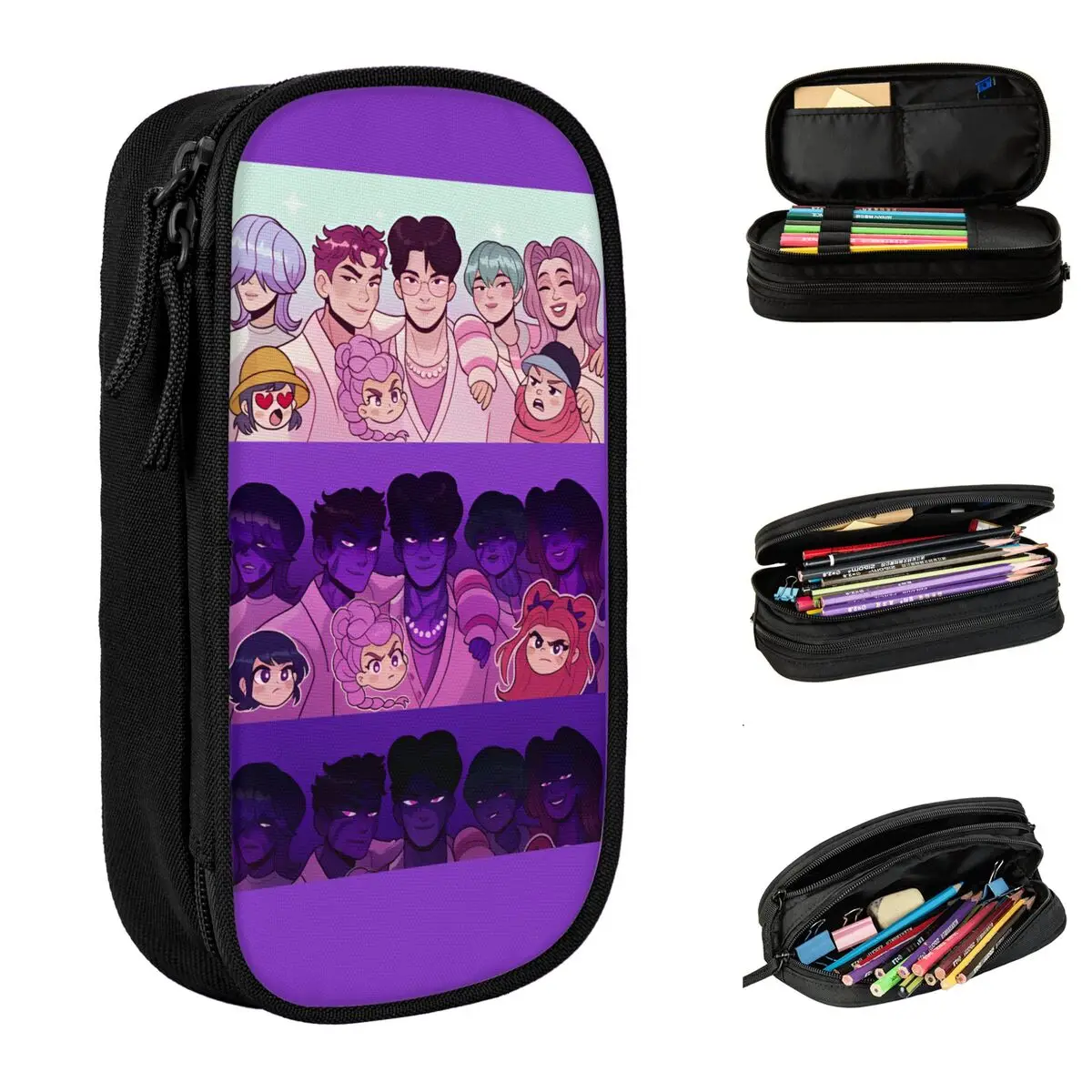 

Kpop Demon Hunters Animation Pencil Case Huntrix Saja Boys Zipper Pencil Box Boy Girl Cool Large School Pencil Cases Supplies