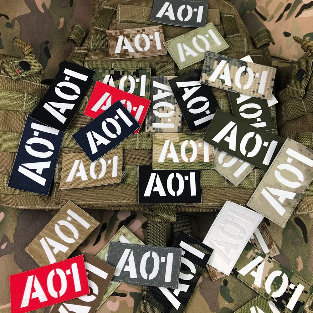 Custom Laser Cutting IR IFF Infrared Reflection Patch Radio Call Sign Name Tapes White Letters Morale Tactics Military Airsoft