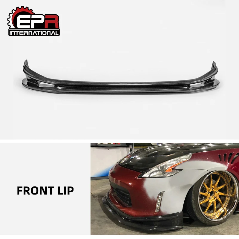 

For Nissan 370Z Z34 Carbon Fiber Front Bumper Late Model VRS Style Front Lip(facelift) Tuning Part Carbon Lip (2012 onwards)