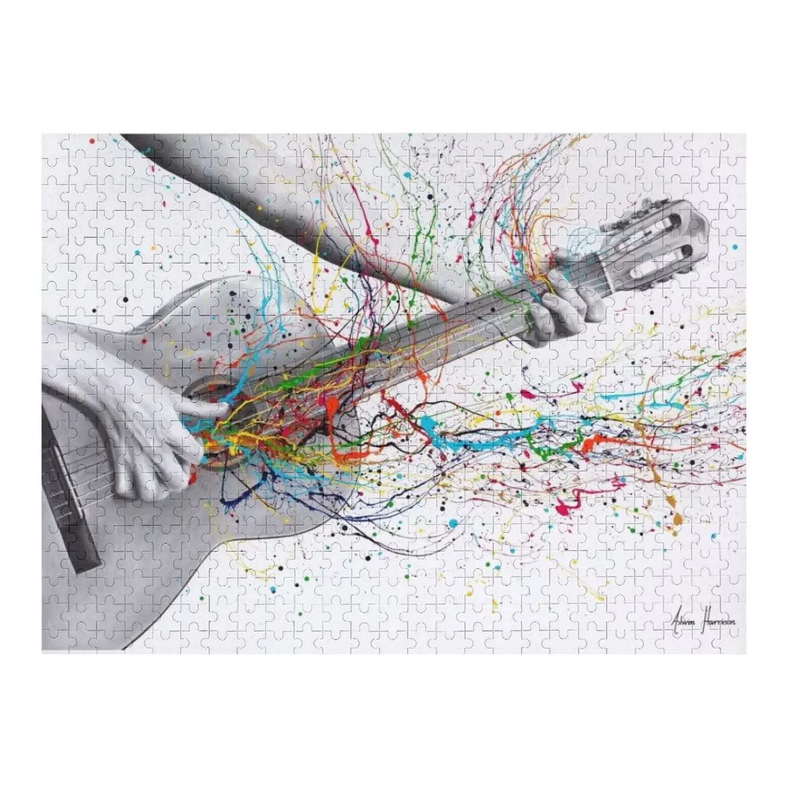 Acoustic Guitar Solo Jigsaw Puzzle Photo Personalized Gifts Animal Custom Child Custom Photo Puzzle