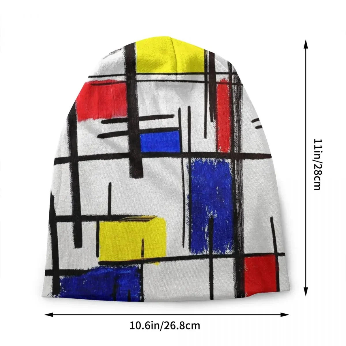 Minimalist De Stijl Modern Art Bonnet Hat Knit Hat Hip Hop Unisex Geometric Modern Warm Winter Skullies Beanies Caps