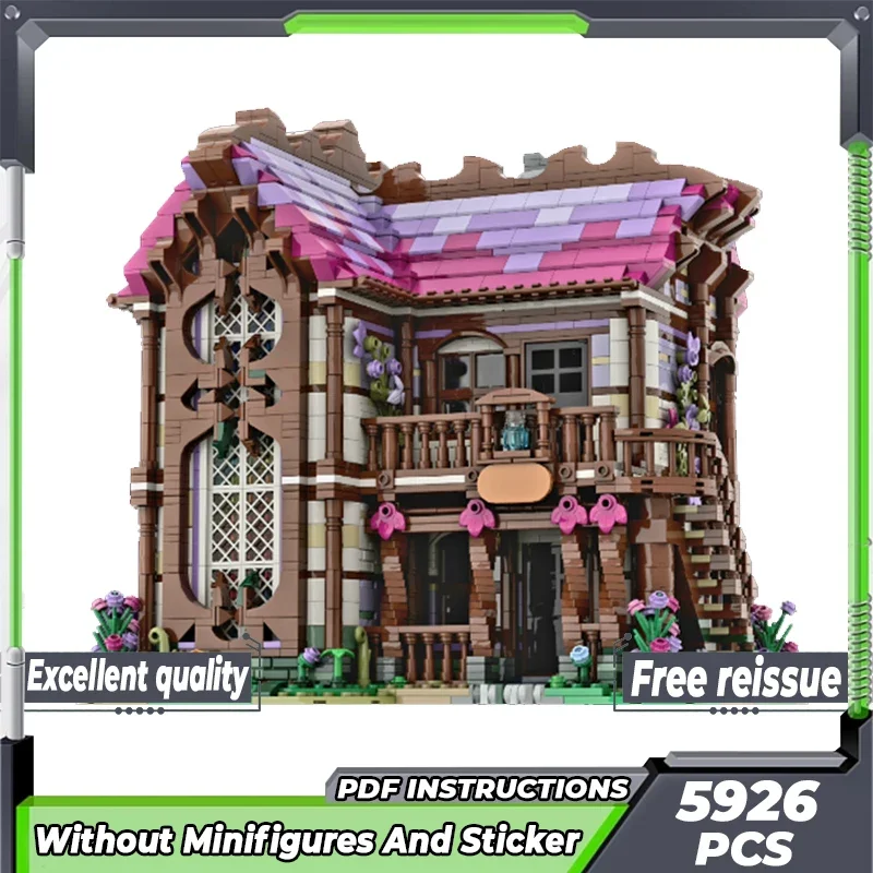 Set mainan Natal DIY hadiah blok Modular teknologi rumah Potion ajaib batu bata bangunan Model tampilan jalan Game