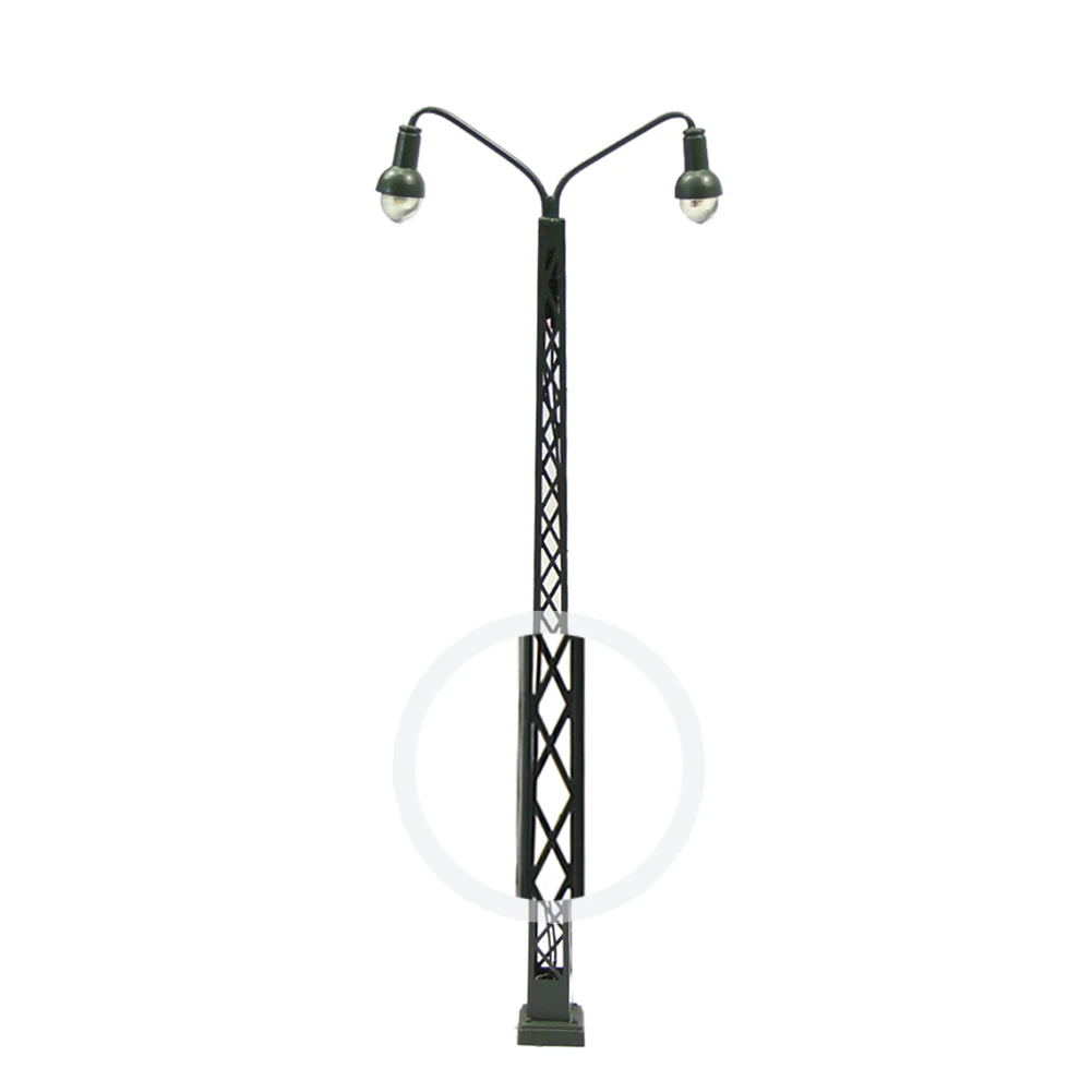 Evemodel 3 Stuks Model Spoorweg Twee-Leds Ho Tt Schaal Rooster Mast Spoor Licht Warm Wit Lqs42