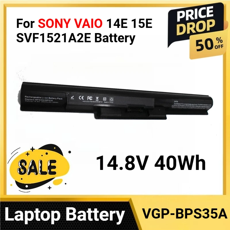 VGP-BPS35A 14,8 В 40 Втч для SONY VAIO 14E 15E SVF1521A2E аккумулятор для SVF15217SC SVF14215SC SVF15218SC SVF152A29M серии BPS35A